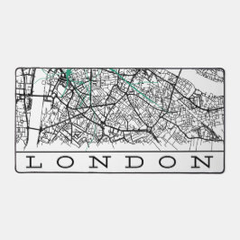 London Bureaubladmat Kaart Bureaumat