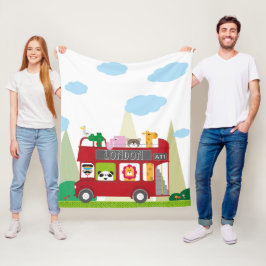 London Bus Babydeken Fleece Deken