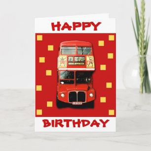 London Bus Birthday Card 01 Kaart