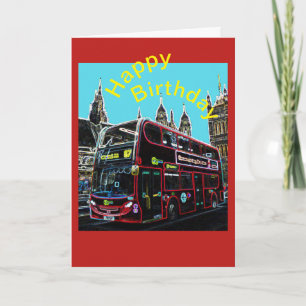 London bus Birthday Kaart