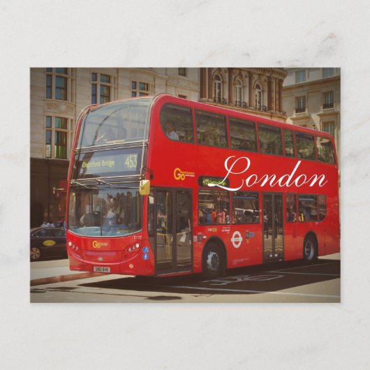 London Bus Briefkaart (Voorkant)