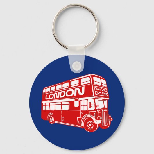 London Bus button Sleutelhanger (Voorkant)