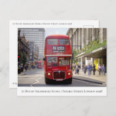 London Bus by Selfridges on Oxford St, 1998 Briefkaart (Voorkant / Achterkant)