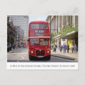 London Bus by Selfridges on Oxford St, 1998 Briefkaart (Voorkant)