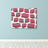 London Bus Canvas Afdruk (Insitu (Houten vloer))