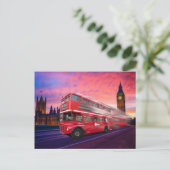 London Bus en Big Ben Briefkaart (Staand voorkant)