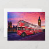 London Bus en Big Ben Briefkaart (Voorkant / Achterkant)