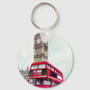 London Bus en Big Ben Sleutelhanger