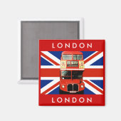 London Bus en Britse vlag Magneet (Voorkant / Achterkant)