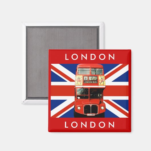 London Bus en Britse vlag Magneet (Voorkant / Achterkant)