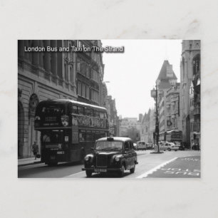 london bus en taxi briefkaart