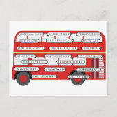 London Bus & Famous Street Names Briefkaart (Voorkant)