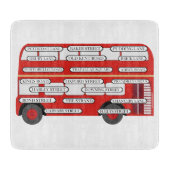 London Bus & Famous Street Names Snijplank (Voorkant)