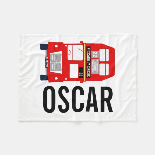  London Bus Fleece Blanket (Voorkant (Horizontaal))