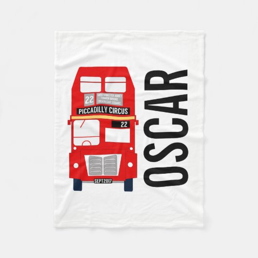  London Bus Fleece Blanket Deken (Voorkant)