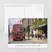 London Bus in Selfridges in Oxford St. 1998 Briefkaart (Voorkant / Achterkant)
