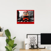 London Bus in Stoke Newington Poster (Thuiskantoor)