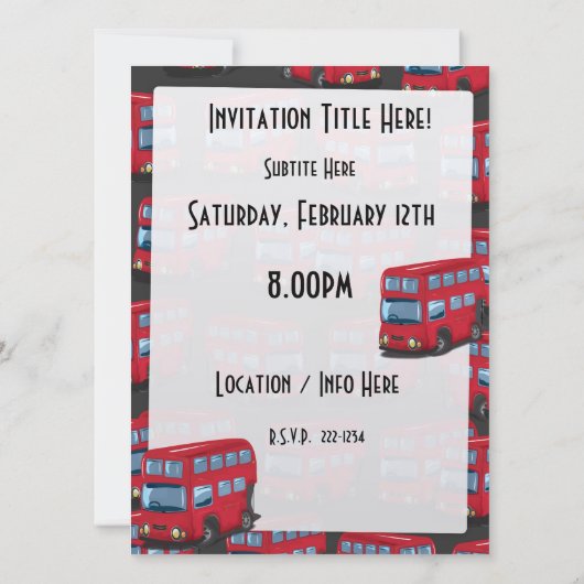 London Bus Kaart (Achterkant)