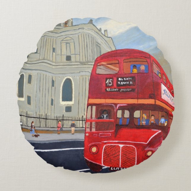 London Bus Kussen (Voorkant)