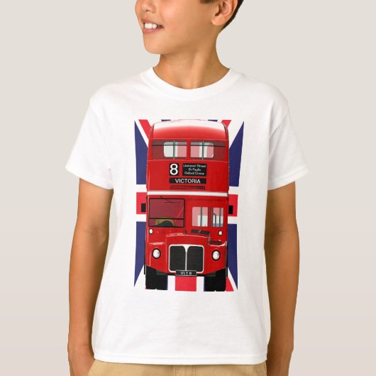 London Bus met Union Jack T-shirt (Voorkant)