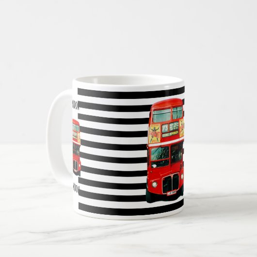 London Bus op een Mok (Voorkant links)