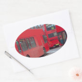 London Bus Ovale Sticker (Envelop)