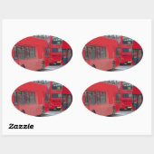 London Bus Ovale Sticker (Vel)