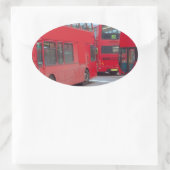 London Bus Ovale Sticker (Tas)
