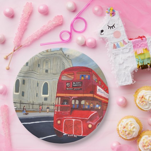 London Bus paper borden Papieren Bordje (Feest)