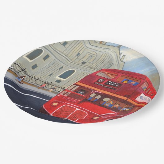 London Bus paper borden Papieren Bordje (Gekanteld)