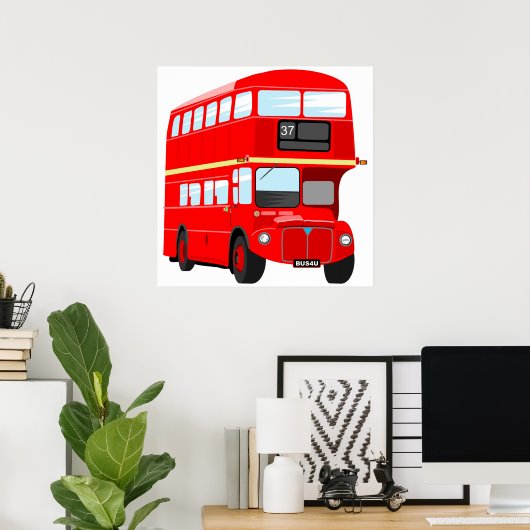 London Bus Poster (Thuiskantoor)