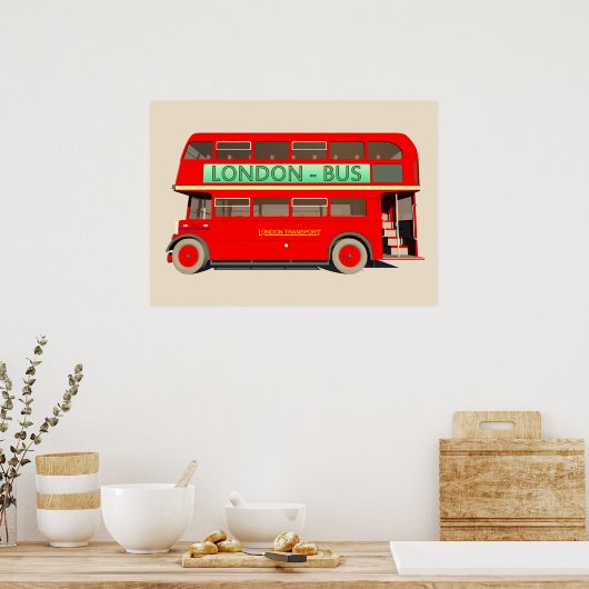 London Bus Poster (Keuken)