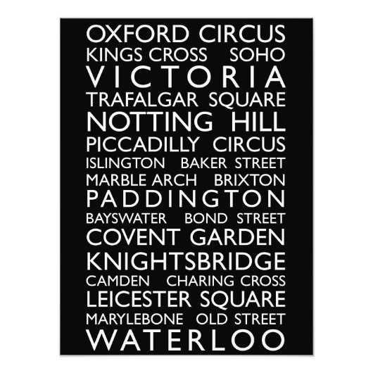 London Bus Roll (Bus Blind) Foto Afdruk (Voorkant)