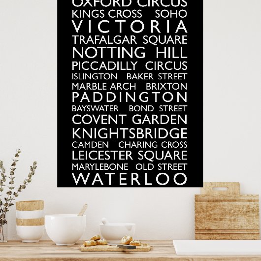 London Bus Roll (Bus Blind) Poster (Keuken)
