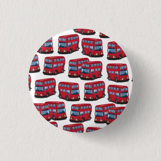 London Bus Ronde Button 3,2 Cm (Voorkant)