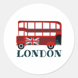 London Bus Ronde Sticker