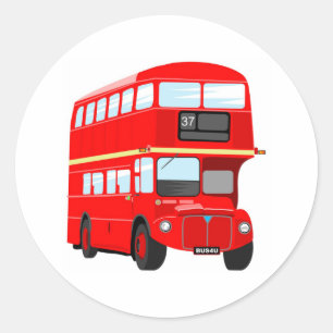 London Bus Ronde Sticker