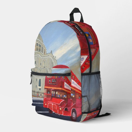 London Bus rugzak (Achterkant Hoek Rechts)