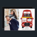 London Bus Save the Date Card Photo Black<br><div class="desc">Red London Bus Save the Date Card. Een geweldige manier om je bruiloft aan te kondigen!</div>