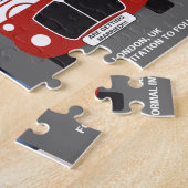 London Bus Save the Date Grey Photo Jigzaag Puzzle Legpuzzel (Zijkant)
