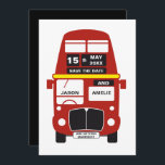 London Bus Save the Date kaart Zwart<br><div class="desc">Rode London Bus Save the Date kaart. Een geweldige manier om je trouwdag aan te kondigen!</div>