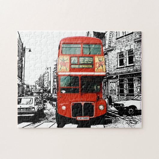 London Bus Spot Color Legpuzzel (Horizontaal)