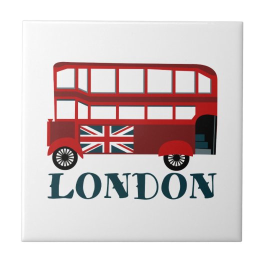 London Bus Tegeltje (Voorkant)