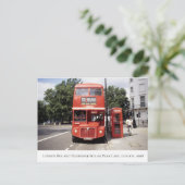 London Bus & Telephone Box Central London 1998 Briefkaart (Staand voorkant)