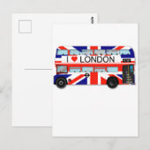London Bus Union Jack Briefkaart (Voorkant / Achterkant)