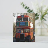 London Bus - Vintage Briefkaart (Staand voorkant)
