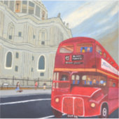 London Bus Vinyl Sticker (Voorkant)