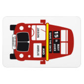 London Bus Wedding Save the Date Magneet (Horizontaal)