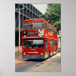 London Buses Daimler rust tussen de taken in Eusto Poster