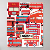 London Buses-Quaint en functioneel poster (Voorkant)